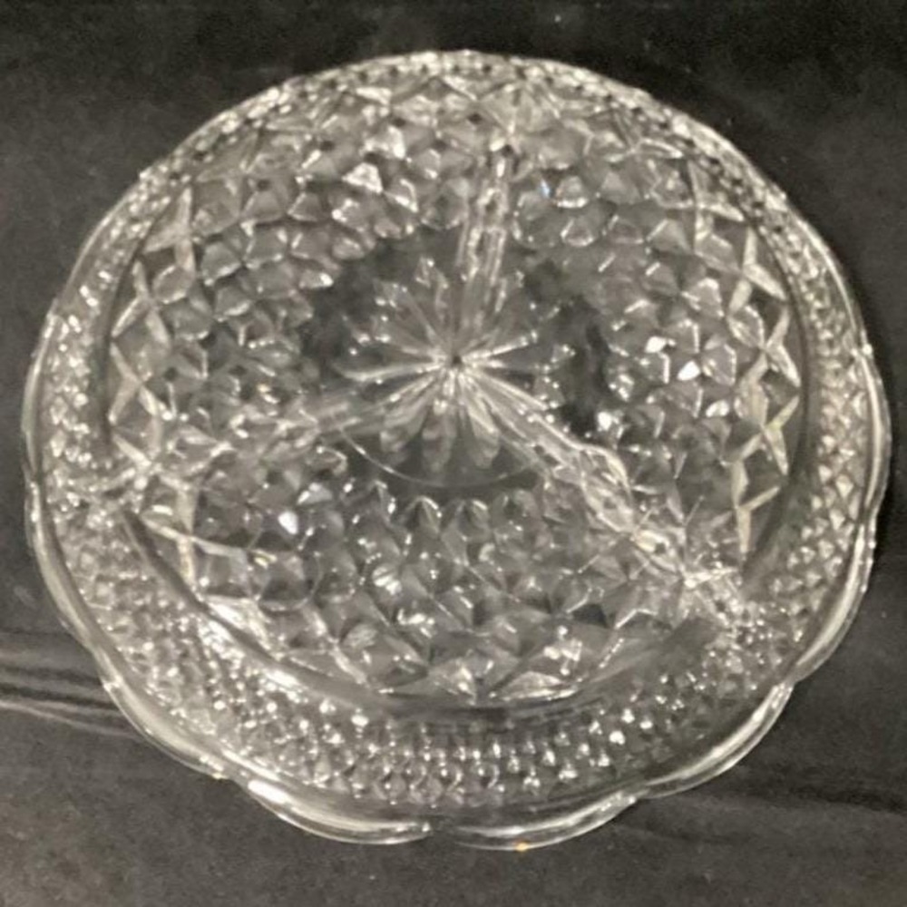 Vintage Anchor Hocking Wexford Divided‎ Relish Dish 8-1/2" - Picture 3 of 9